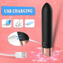 Lipstick-Shaped Bullet Vibrator with 10 Modes