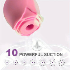 Rose-Shaped Sucking Vibrator – 9 Frequency G-Spot & Nipple Stimulator