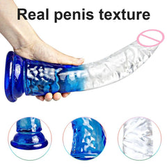 Crystal Jelly Huge Dildo - Realistic Design for Couples & Solo Play