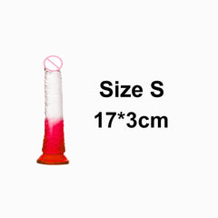 Crystal Jelly Huge Dildo - Realistic Design for Couples & Solo Play