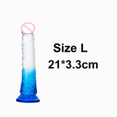 Crystal Jelly Huge Dildo - Realistic Design for Couples & Solo Play