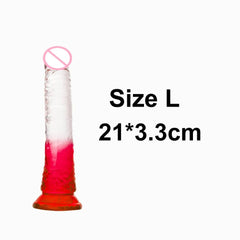 Crystal Jelly Huge Dildo - Realistic Design for Couples & Solo Play