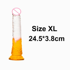 Crystal Jelly Huge Dildo - Realistic Design for Couples & Solo Play