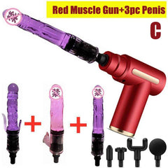 Portable Automatic Dildo Vibrator – Multi-Speed Fascial Massage Gun for Enhanced Pleasure