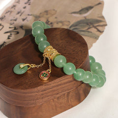 Green Aventurine Raw Stone Bracelet