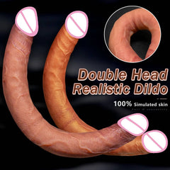 40cm flesh Double Head Dildo Long Realistic Dildo Double Ended Dildo Flexible Penis for Women Masturbator Sex Toys for Lesbian