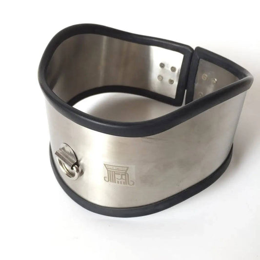 Lockable Stainless Steel Neck Collar | BDSM Bondage Fetish Dog Collar | Secure Neck Harness for Men and Women