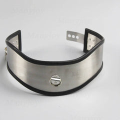 Lockable Stainless Steel Neck Collar | BDSM Bondage Fetish Dog Collar | Secure Neck Harness for Men and Women