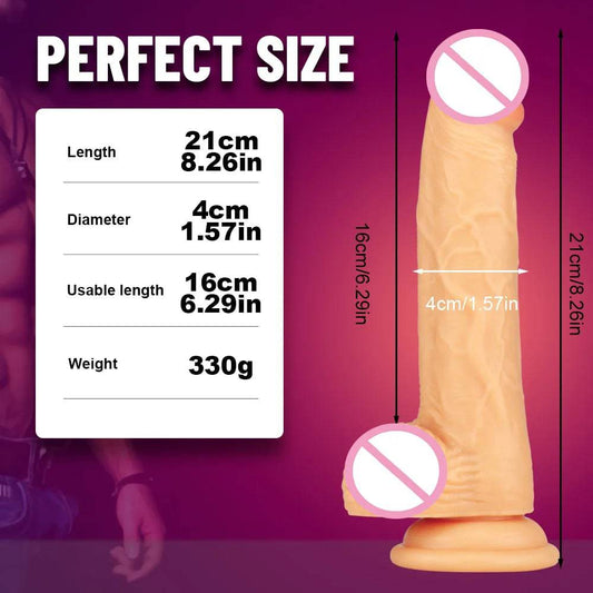 Realistic Large Dildo with Thick Glans & Suction Cup - Ultimate Pleasure