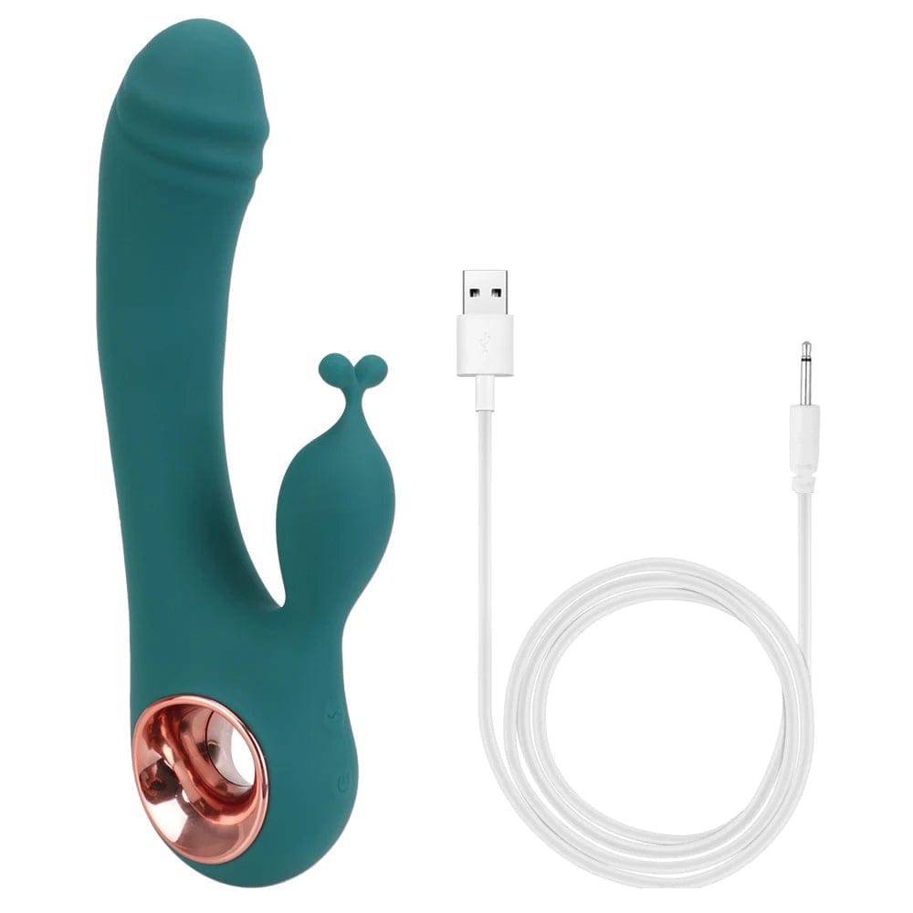 USB Rechargeable Rabbit Dildo Vibrator – 10-Frequency G-Spot & Clitoral Stimulation for Women