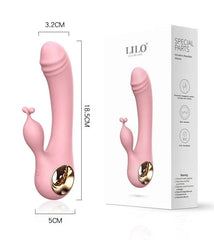 USB Rechargeable Rabbit Dildo Vibrator – 10-Frequency G-Spot & Clitoral Stimulation for Women