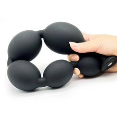 Butt Plug with Tail BDSM Adult Sex Wild Tail Teaser - 9-Ball Silicone Pleasure Toy