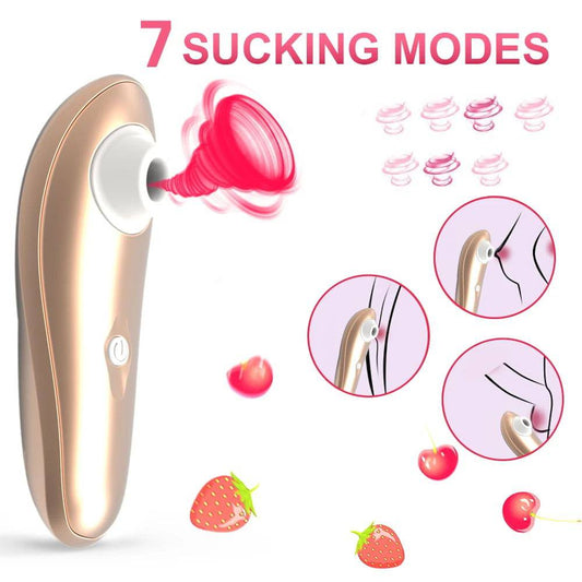 Powerful Clit Sucker Vibrator – Tongue Vibrating Nipple Sucking Stimulator