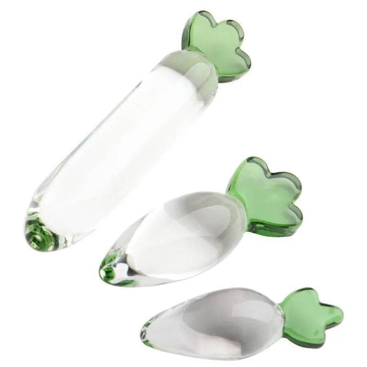 Radish Crystal Glass Dildo - Unique Design for Anal & Vaginal Play - Passion Pulse Adult