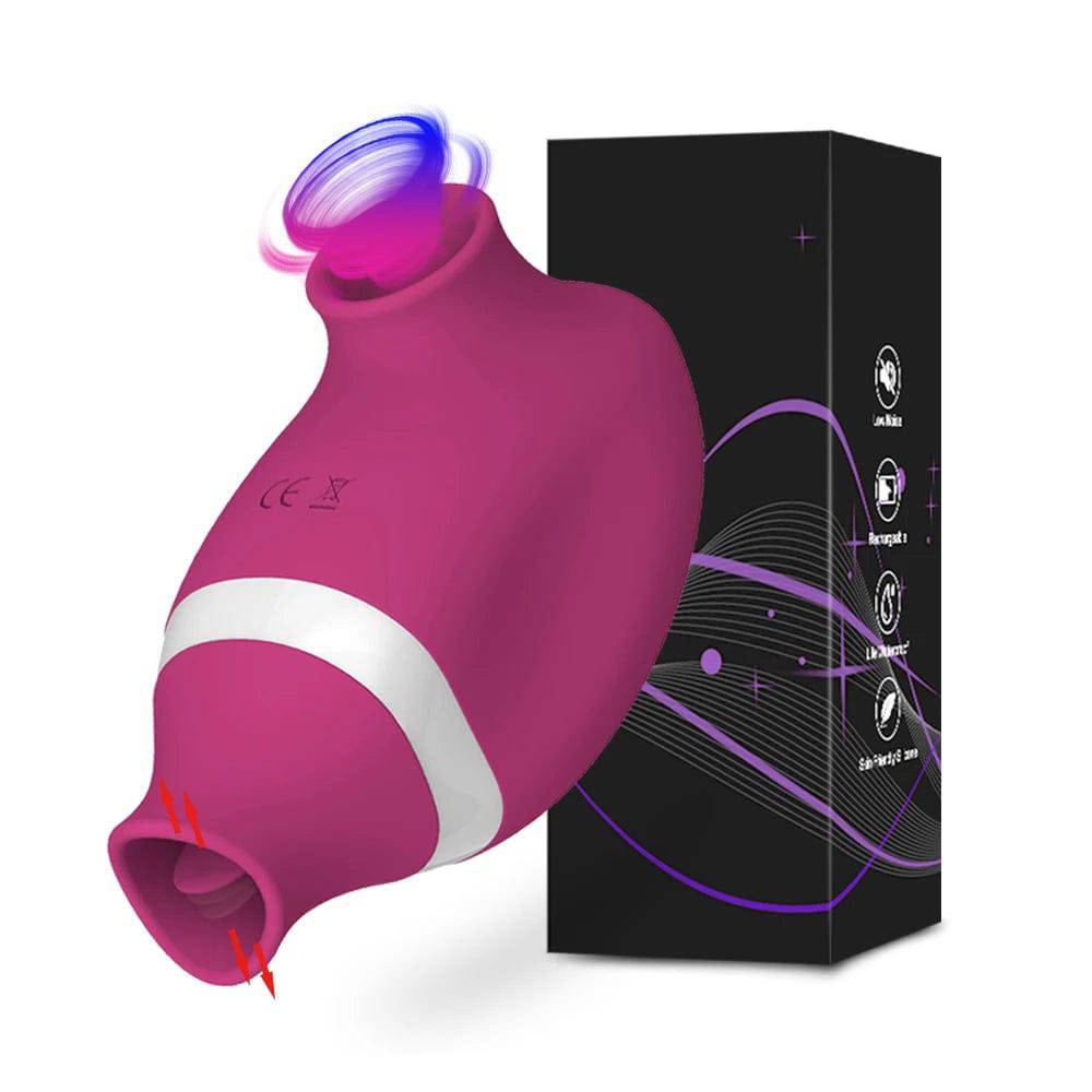 2-in-1 Clitoral Sucking & Licking Vibrator – Dual Stimulation for Clitoris and Nipple