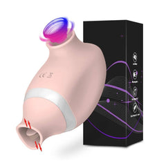 2-in-1 Clitoral Sucking & Licking Vibrator – Dual Stimulation for Clitoris and Nipple