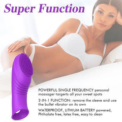 Finger Vibrator for G-Spot, Clitoral, & Vaginal Stimulation | Orgasm Massager & Masturbator | Erotic Finger Sleeve Sex Toys for Women & Men