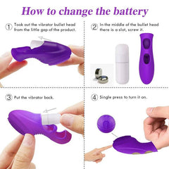 Finger Vibrator for G-Spot, Clitoral, & Vaginal Stimulation | Orgasm Massager & Masturbator | Erotic Finger Sleeve Sex Toys for Women & Men