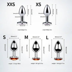 Heart-Shaped Metal Anal Plug