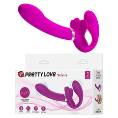 Pretty Love 12-Speed Strap-On Vibrator | Double Penetration Dildo for Lesbian Couples & Women