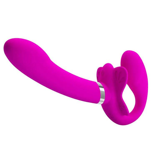 Pretty Love 12-Speed Strap-On Vibrator | Double Penetration Dildo for Lesbian Couples & Women