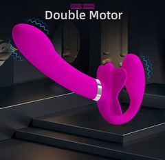 Pretty Love 12-Speed Strap-On Vibrator | Double Penetration Dildo for Lesbian Couples & Women