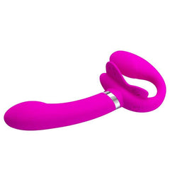 Pretty Love 12-Speed Strap-On Vibrator | Double Penetration Dildo for Lesbian Couples & Women