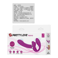 Pretty Love 12-Speed Strap-On Vibrator | Double Penetration Dildo for Lesbian Couples & Women