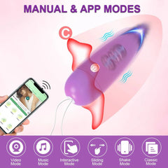 Mini Bullet Vibrator with Wireless Bluetooth APP