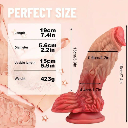 Realistic Monster Dildo - Soft Silicone Dinosaur-Inspired Design