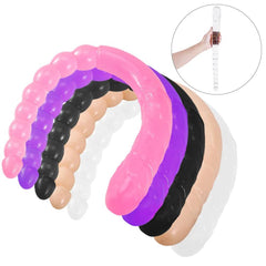 370mm Extra Long Soft Double Head Dildo Toy For Adult Flexible  Jelly Vagina Anal Women Gay Lesbian Ended Dong Penis Artificial