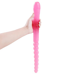 370mm Extra Long Soft Double Head Dildo Toy For Adult Flexible  Jelly Vagina Anal Women Gay Lesbian Ended Dong Penis Artificial