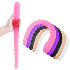 370mm Extra Long Soft Double Head Dildo Toy For Adult Flexible  Jelly Vagina Anal Women Gay Lesbian Ended Dong Penis Artificial