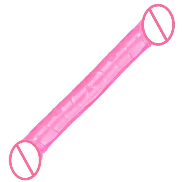 Double Head Dildo Long Jelly Realistic Dildo Double Ended Dildo Flexible Penis for Women Masturbator Sex Toys for Lesbian