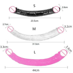 Double Head Dildo Long Jelly Realistic Dildo Double Ended Dildo Flexible Penis for Women Masturbator Sex Toys for Lesbian