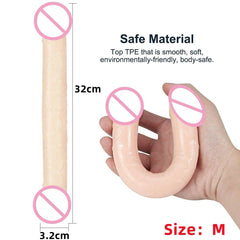 Double Head Dildo Long Jelly Realistic Dildo Double Ended Dildo Flexible Penis for Women Masturbator Sex Toys for Lesbian