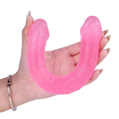 Double Head Dildo Long Jelly Realistic Dildo Double Ended Dildo Flexible Penis for Women Masturbator Sex Toys for Lesbian