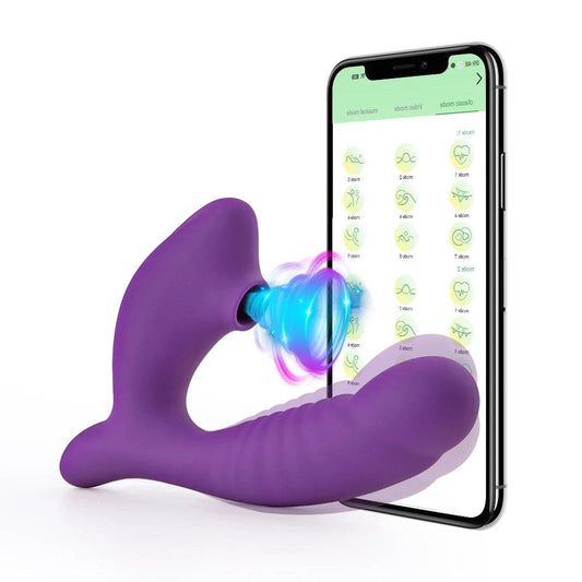 G-Spot Dildo Vibrator: Clit Sucker with 9 Oral Sucking Modes, Powerful Clitoris Stimulator - Couples' Adult Sex Toy