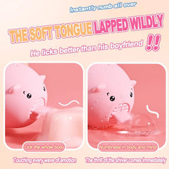 Cute Mini Pig Tongue Licking Vibrator