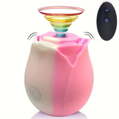 Gradient Rose Breast Sucking Vibrator: Nipple & Clitoris Vacuum Stimulator for Women