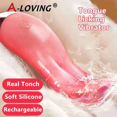 Heated Tongue Licking Vibrator for Female Masturbation