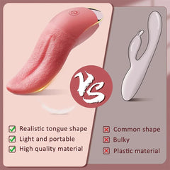 Heated Tongue Licking Vibrator for Female Masturbation