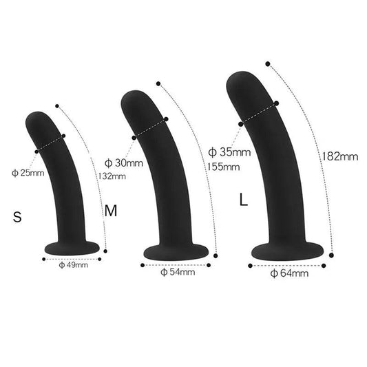 3-Piece Silicone Anal Plug Set – Beginner-Friendly Butt Plugs with Suction Cup for Prostate Massage