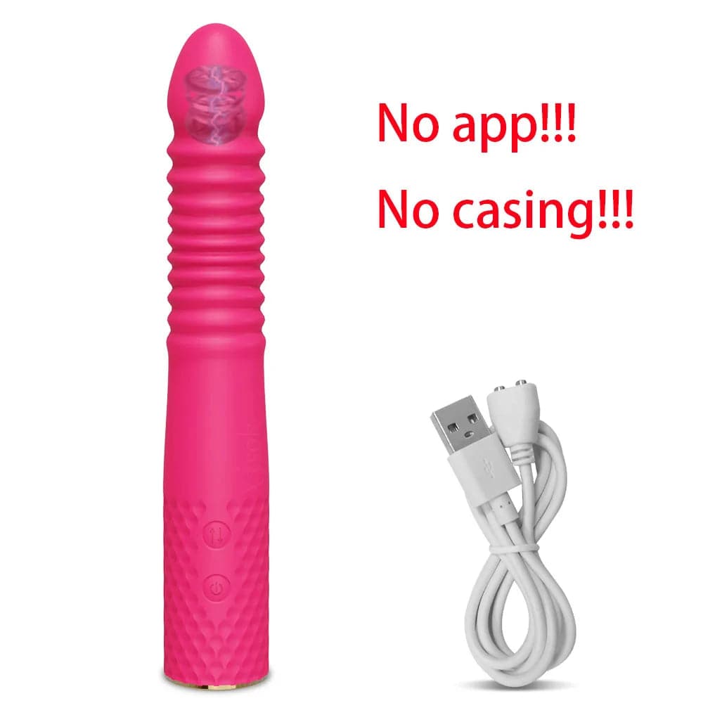 Telescopic Dildo Vibrator Sex Machine: Automatic Up-Down Massager, G-Spot Thrusting Retractable Vaginal Toy - Female Masturbation