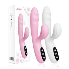 Soft and Cute Clitoris Stimulation Wand with LCD Display for Women Flexible Vibrating Insertion AV Pleasure Toys for Women