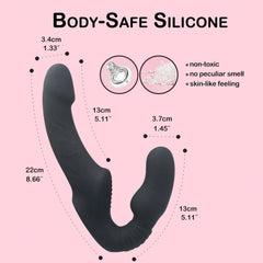 Strapless Strap-On Dildo Vibrator with Remote Control | G-Spot & Clitoral Stimulator | Sex Toy for Women & Lesbian Couples