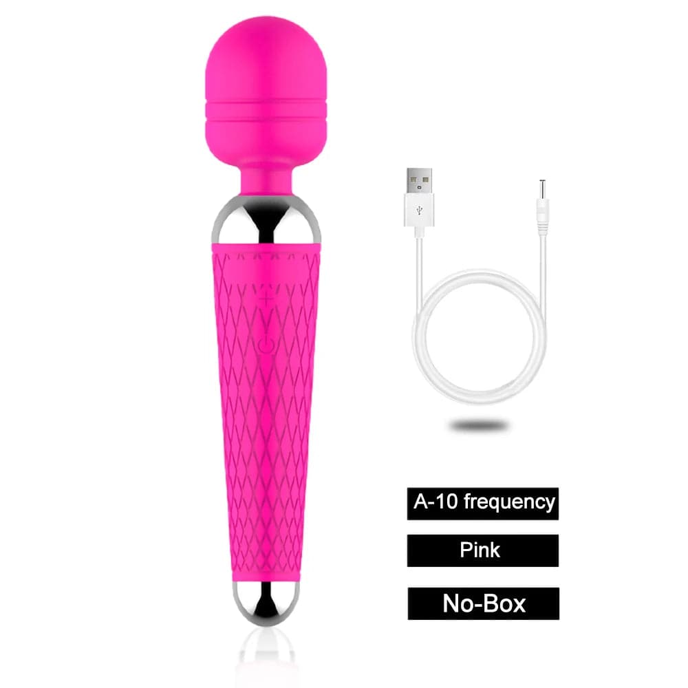 Wireless 10-Speed Vibrator for Women: Magic Wand Dildo, Anal & Clitoris Stimulator - Female Masturbator Sex Toy