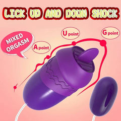 Women's Masturbation Tongue Licking Egg Vibrator: Vagina Ball G-Spot and Clitoris Stimulator - Adult Sex Toy for Couples, Intimate Products - Passion Pulse Adult