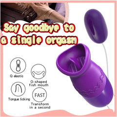 Women's Masturbation Tongue Licking Egg Vibrator: Vagina Ball G-Spot and Clitoris Stimulator - Adult Sex Toy for Couples, Intimate Products - Passion Pulse Adult