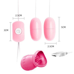 Women's Masturbation Tongue Licking Egg Vibrator: Vagina Ball G-Spot and Clitoris Stimulator - Adult Sex Toy for Couples, Intimate Products - Passion Pulse Adult